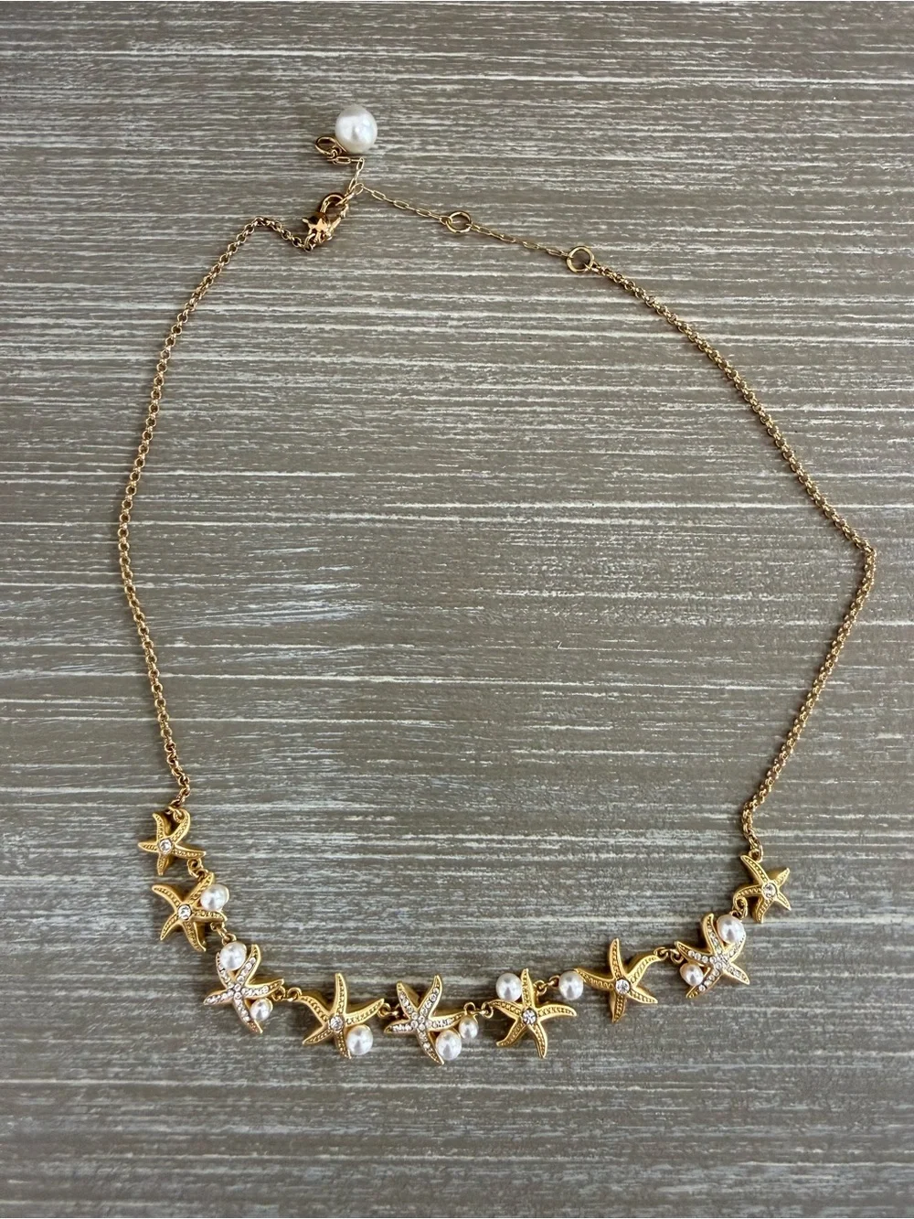 kate spade Gold Starfish and Pearl Accent Necklace
